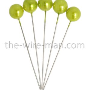SPILLI PERLE 60MM D10MM 50PZ. verde-mela (Cod. 30528-04)