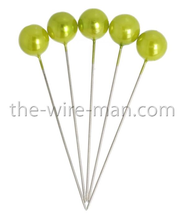 SPILLI PERLE 60MM D10MM 50PZ. verde-mela (Cod. 30528-04)