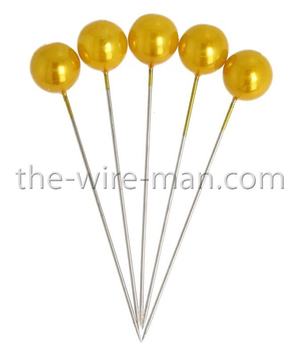 SPILLI PERLE 60MM D10MM 50PZ. giallo (Cod. 30528-06)