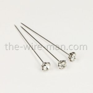 SPILLI DIAMANTI PUNTO LUCE 6 MM 12 PEZZI  argento (Cod. 34444-01)