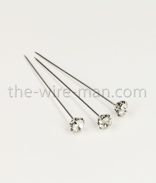 SPILLI DIAMANTI PUNTO LUCE 6 MM 12 PEZZI  argento (Cod. 34444-01)