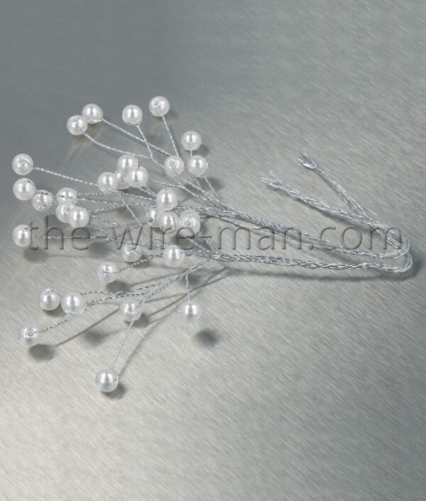 RAMETTO DI PICCOLE PERLE 6 MM 2 PEZZI bianco (Cod. 34446-01)