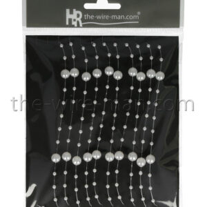 COLLANA DI PERLE BIANCO 8 MM 3 MT  (Cod. 34447-01)