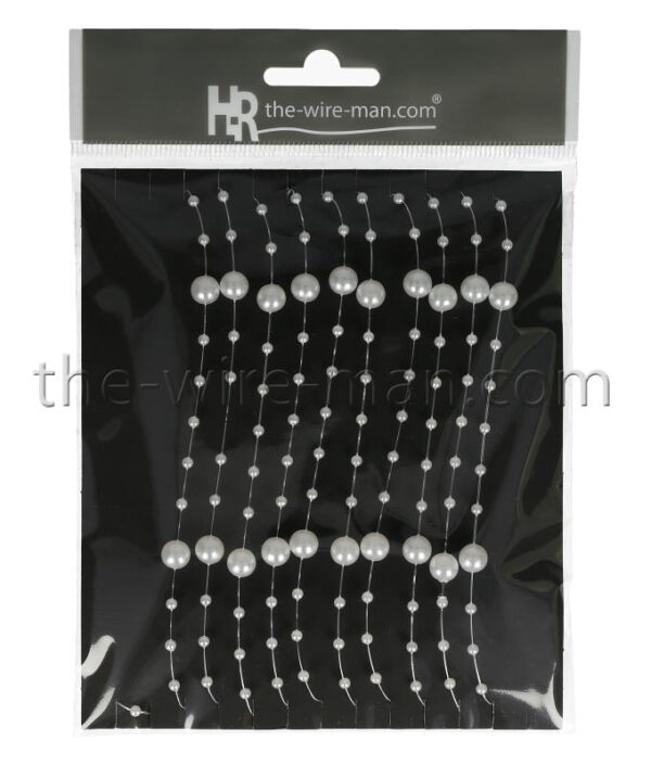 COLLANA DI PERLE BIANCO 8 MM 3 MT  (Cod. 34447-01)