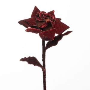 RAMO ROSA VELLUTO CM80 bordeaux (Cod. 34626-01)