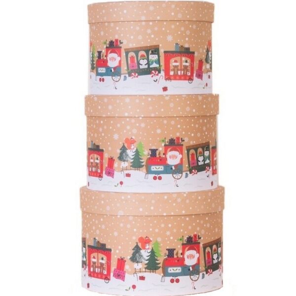 SET 3 PZ. SCATOLE MISURE DIAM. 27 - 29 - 32 CM  (Cod. 34623-01)