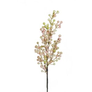 RAMO BACCHE AUTUNNALI 79 cm crema-rosa (Cod. 34669-02)