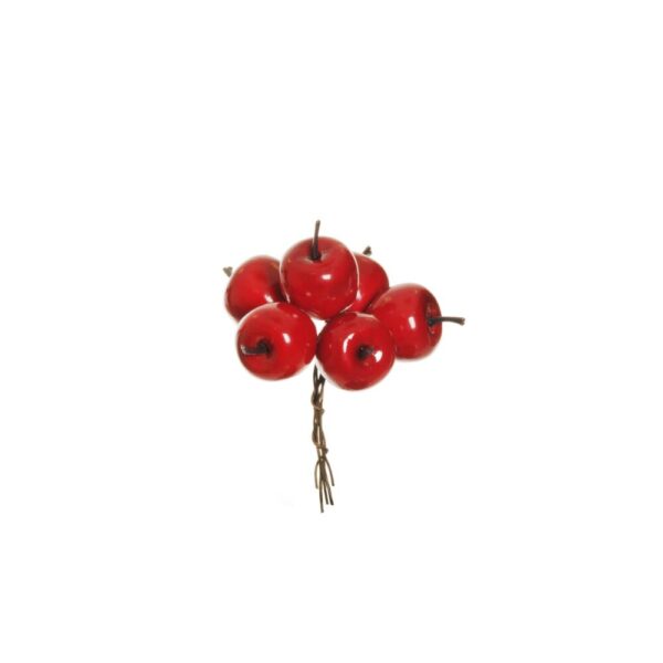 SET 12 PZ PICK X6 MELE D.2,5 CM (tot. 72pz) rosso (Cod. 30515-01)