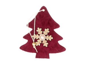 DECORO ALBERO DI NATALE DI PANNO 11,5X1 H24 CM  (Cod. 34729-01)