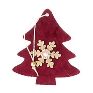 DECORO ALBERO DI NATALE DI PANNO 11,5X1 H24 CM  (Cod. 34729-01)