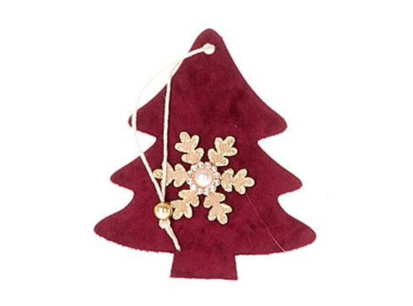 DECORO ALBERO DI NATALE DI PANNO 11,5X1 H24 CM  (Cod. 34729-01)