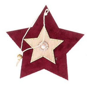 DECORO STELLA DI PANNO 13,5X1 H24 CM  (Cod. 34735-01)