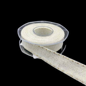NASTRO RUSTICO LAME' CON IMPUNT. 25 MM 20 MT oro (Cod. 34233-02)