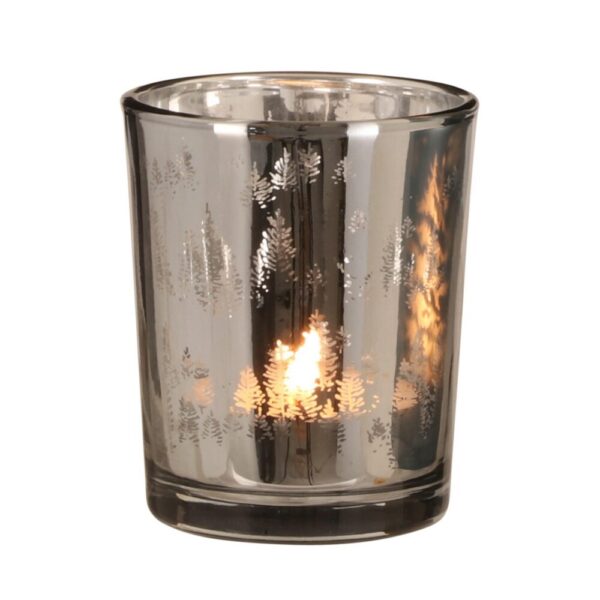 PORTACANDELA NATALIZIO H7 D5,5CM azzurro-argento (Cod. 29102-06)