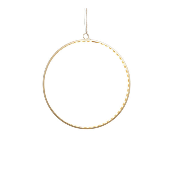 CERCHIO DA APPENDERE ORO LED H32 D30 CM  (Cod. 34813-01)