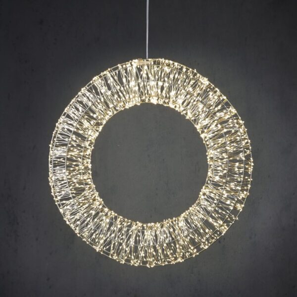 GHIRLANDA ARGENTO 2400 LED H6 D60 CM  (Cod. 34695-01)