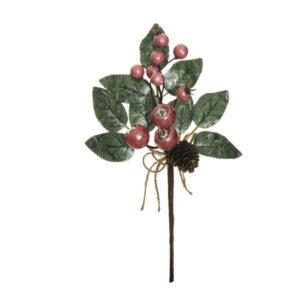 PICK 6 PZ BACCHE, DIAMANTE, BACCHE, PIGNE H28CM  rosa (Cod. 34770-02)