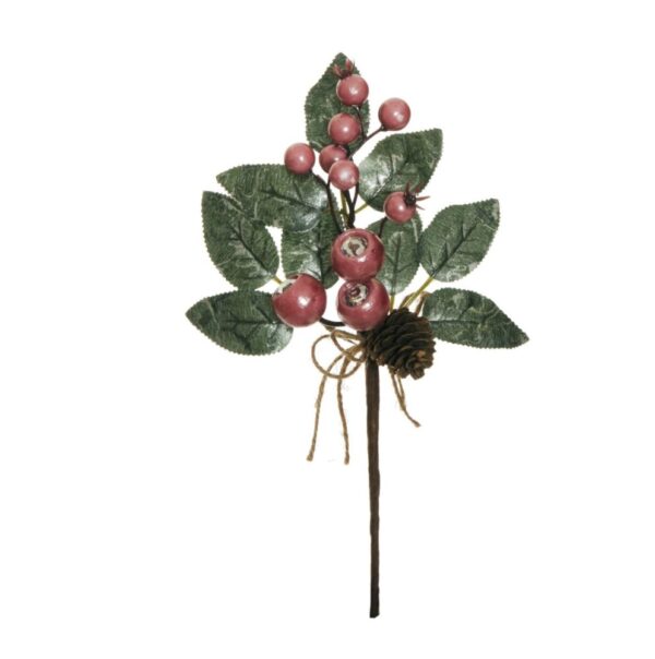 PICK 6 PZ BACCHE, DIAMANTE, BACCHE, PIGNE H28CM  rosa (Cod. 34770-02)
