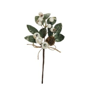 PICK 6 PZ. BACCHE E PIGNE 28 CM  bianco (Cod. 34770-04)