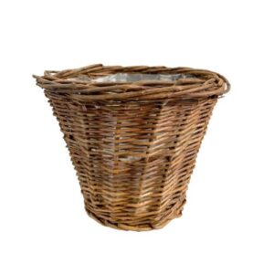 COPRIVASO SALICE SCURO INTRECCIATO D17,5 H14,5  (Cod. 8621-01)