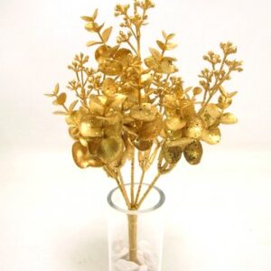 SET 6 PZ RAMO DI EUCALIPTO CM26,5 oro (Cod. 34848-01)
