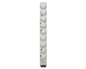 CONFEZ. 10 PALLINE INFRANGIBILI D.6 CM bianco (Cod. 34951-01)