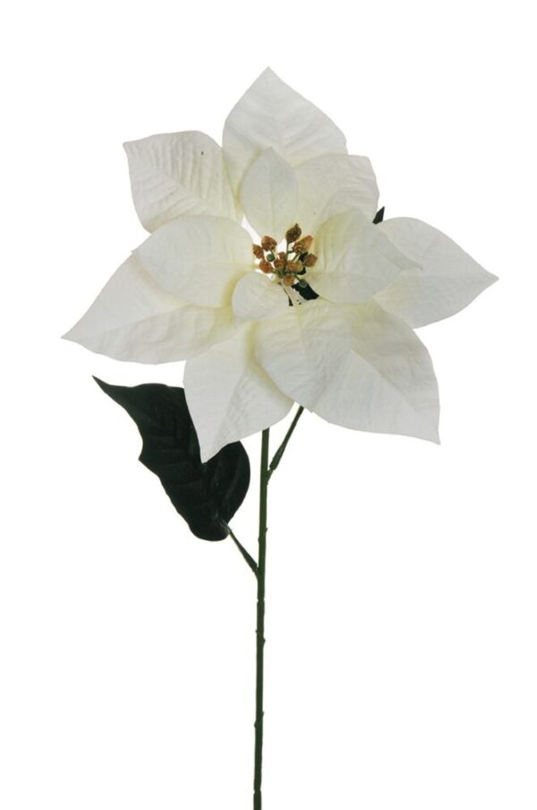 STELLA DI NATALE VELLUTO 54CM bianco (Cod. 27779-01)