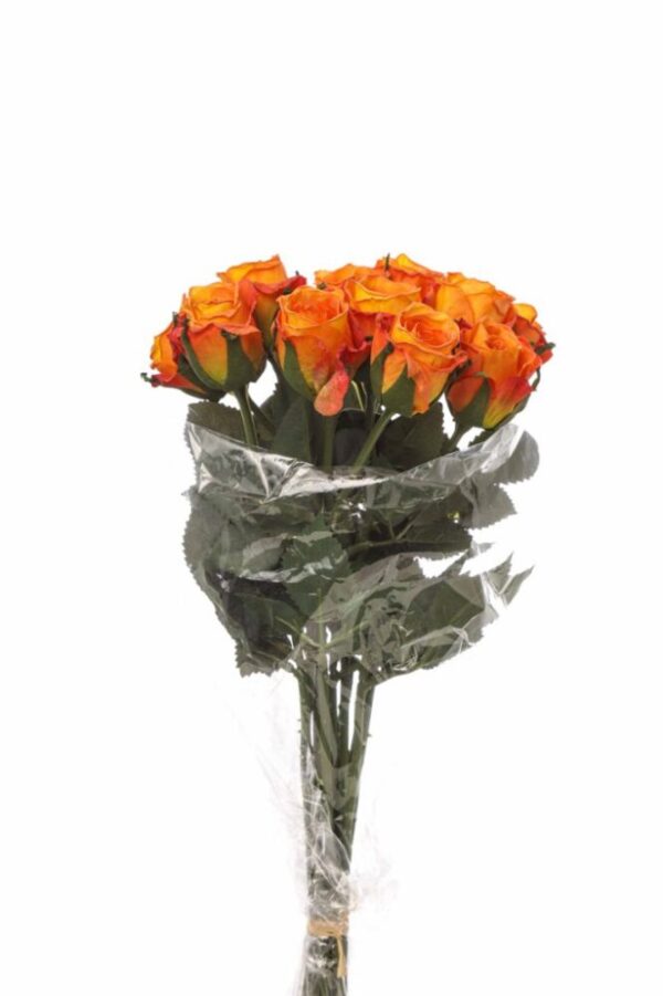 BOUQUET 11 ROSINI CM 38 arancio-21 (Cod. 34943-03)