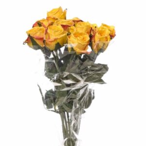 BOUQUET 11 ROSINI CM 38 giallo-06 (Cod. 34943-06)