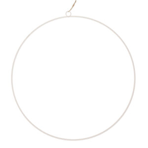 2 PZ CERCHIO METALLO D50 CM  bianco (Cod. 34977-02)