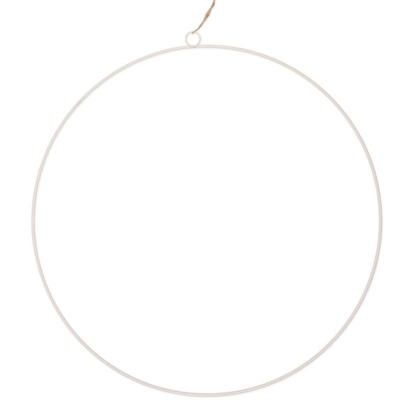 2 PZ CERCHIO METALLO D50 CM  bianco (Cod. 34977-02)