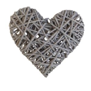 CUORE VIMINI DA APPENDERE CM5 blu-grigio (Cod. 20573-02)
