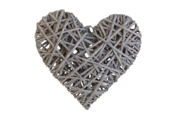 CUORE VIMINI DA APPENDERE CM5 blu-grigio (Cod. 20573-02)