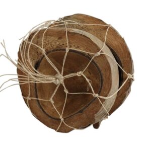 SET 2 PZ PEZZO  DI COCCO D18-20 marrone-naturale (Cod. 35061-01)
