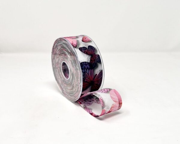 NASTRO DECOFIBRA FARFALLE MM40 MT25 fucsia-13 (Cod. 35151-04)
