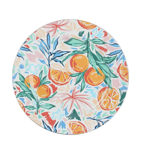 PIATTO CON DECORI DI ARANCE D33 CM  (Cod. 35300-01)