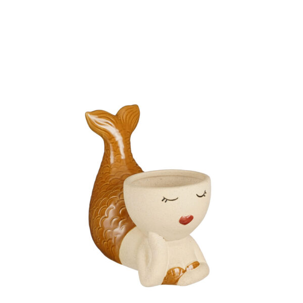 VASO CON BUSTO DA SIRENA 16,5X9 H13,5 CM  (Cod. 35226-01)