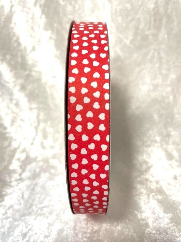 NASTRO AMORE MIO MM.19 MT.50 rosso-cuori-bianchi (Cod. 25235-01)