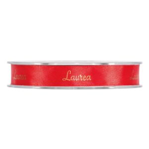 NASTRO LAUREA 12MM 25MT rosso-con-scritta-oro (Cod. 35378-02)