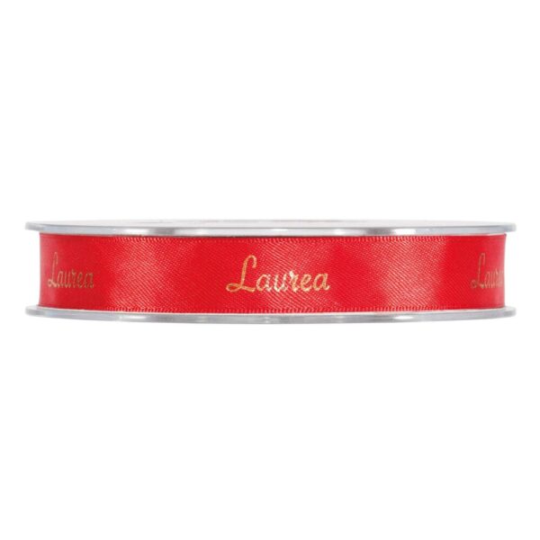 NASTRO LAUREA 12MM 25MT rosso-con-scritta-oro (Cod. 35378-02)