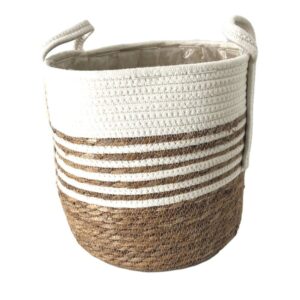 CESTA ERBA PALUSTRE COTONE D 30 H 27 CM  (Cod. 35193-01)