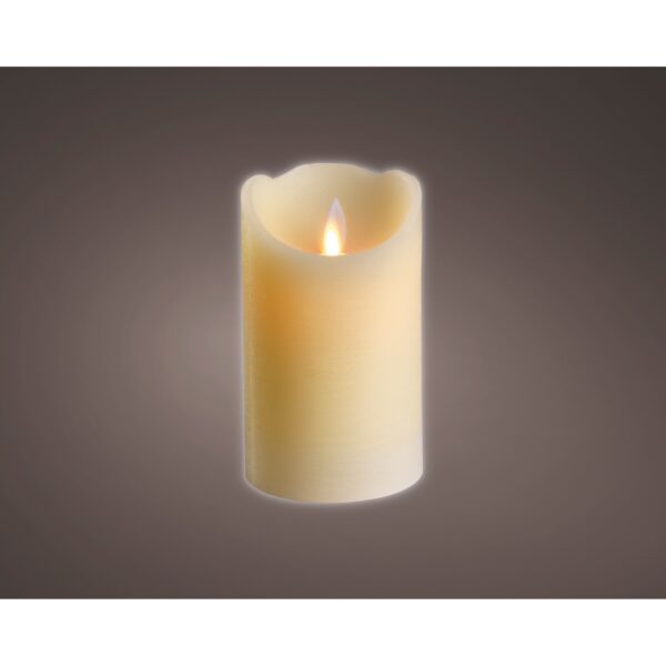 CANDELA IN CERA LED CON MOVIMENTO D7,5 H12,5 crema---luce-calda (Cod. 25897-01)