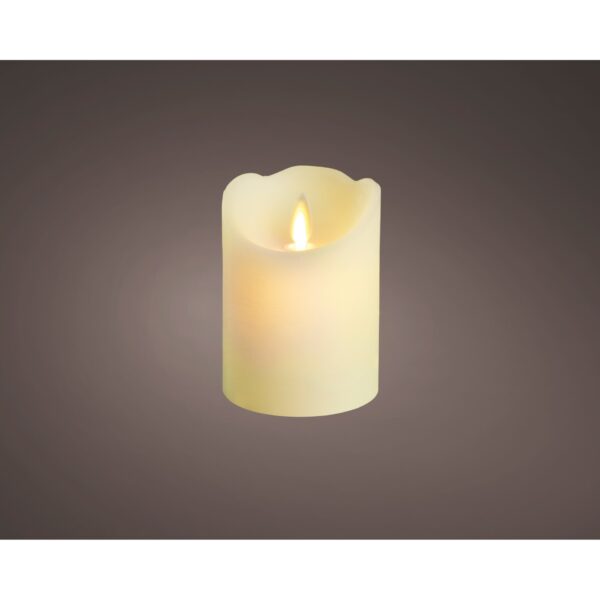 CANDELA IN CERA FIAMMA LED C/ MOVIMENTO D7,5 H10 crema---luce-calda (Cod. 25898-01)