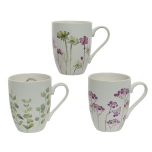 TAZZE ACQUARELLO PORCELLANA 8X11,5X10,5 (1 PZ) fiori (Cod. 29741-01)