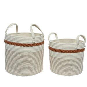 SET 2 PZ CESTI CON MANICO  D33 H31 CM  (Cod. 35025-01)