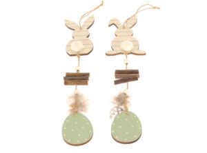 DECORO CONIGLIO DA APPENDERE 35 CM verde (Cod. 35443-01)