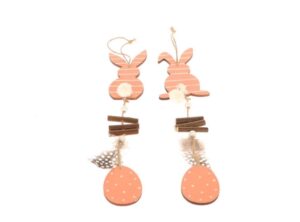 DECORO CONIGLIO DA APPENDERE 35 CM arancio (Cod. 35443-02)