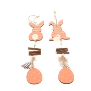 DECORO CONIGLIO DA APPENDERE 35 CM arancio (Cod. 35443-02)