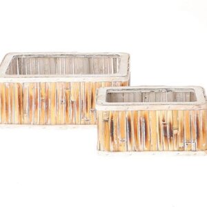 SET 2 PZ CASSETTE LEGNO 26X18 H10,5 CM  (Cod. 35454-01)