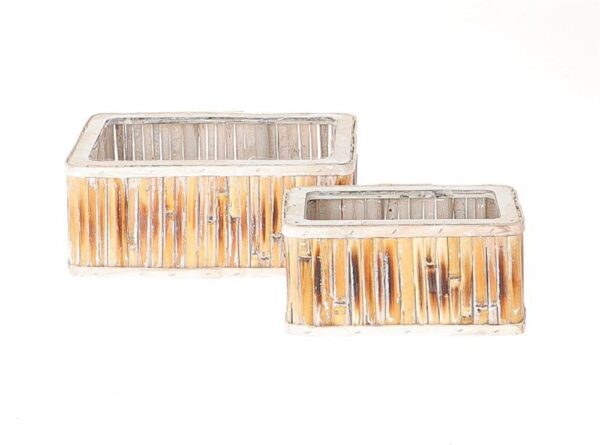 SET 2 PZ CASSETTE LEGNO 26X18 H10,5 CM  (Cod. 35454-01)